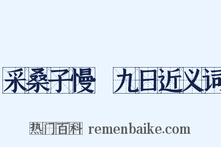 采桑子慢·九日近义词是什么意思的图片